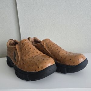 Roper Performance Slip-On Ostrich Print Casual Shoes Men's 8